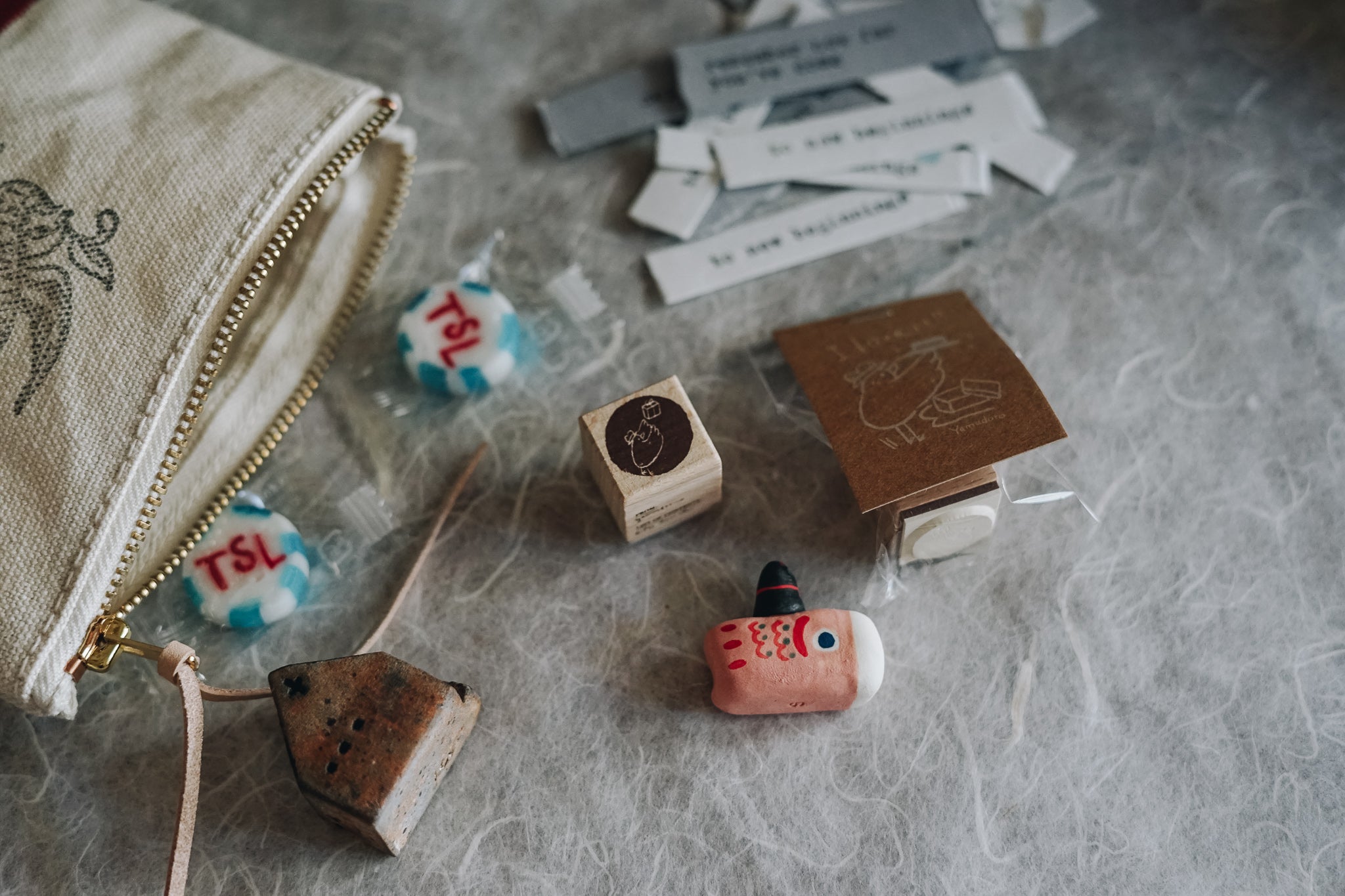 Yamadoro Catch the Gift Rubber Stamp - Smidapaper Ikigai Shop