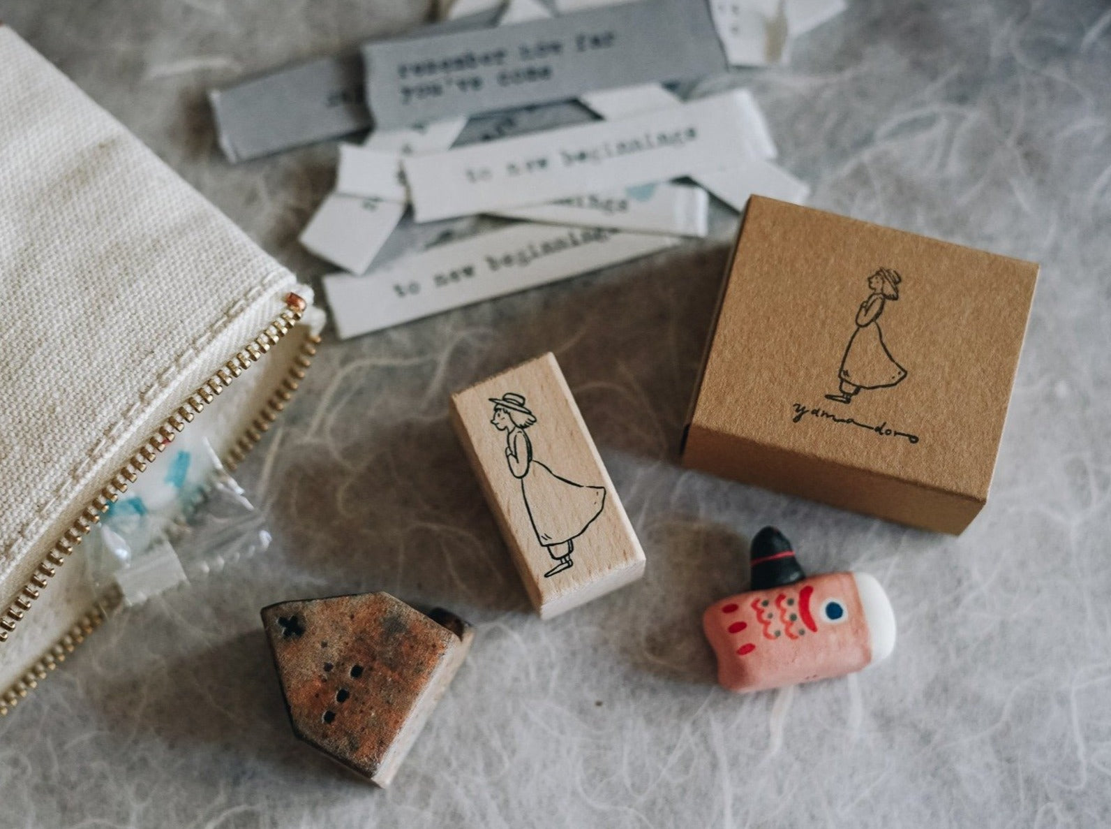 Yamadoro Ready? Go! Rubber Stamp - Smidapaper Ikigai Shop