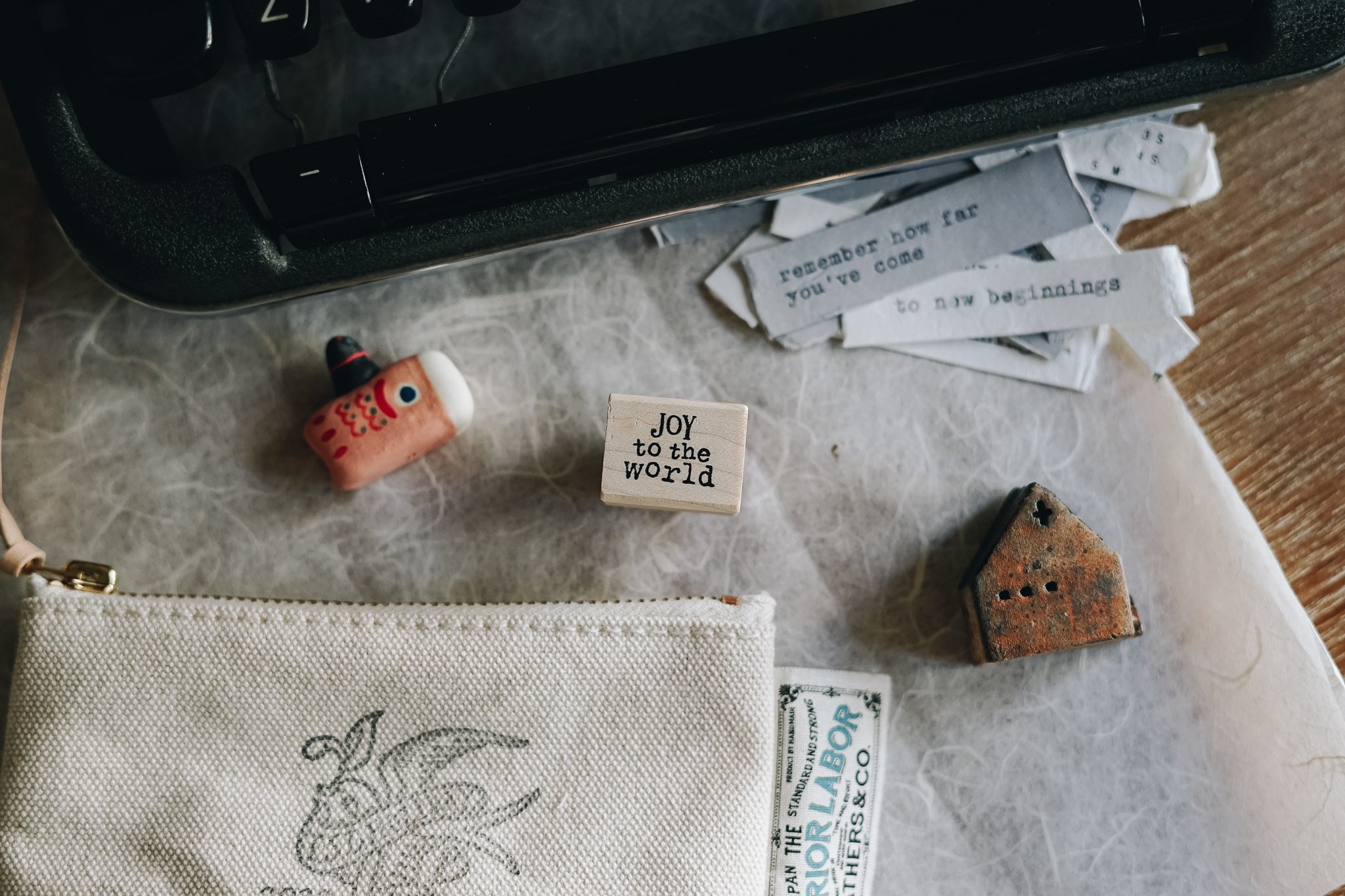 Catslife Press Joy to the World Rubber Stamp - Smidapaper Ikigai Shop
