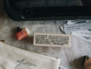Catslife Press Merry Christmas Rubber Stamp - Smidapaper Ikigai Shop
