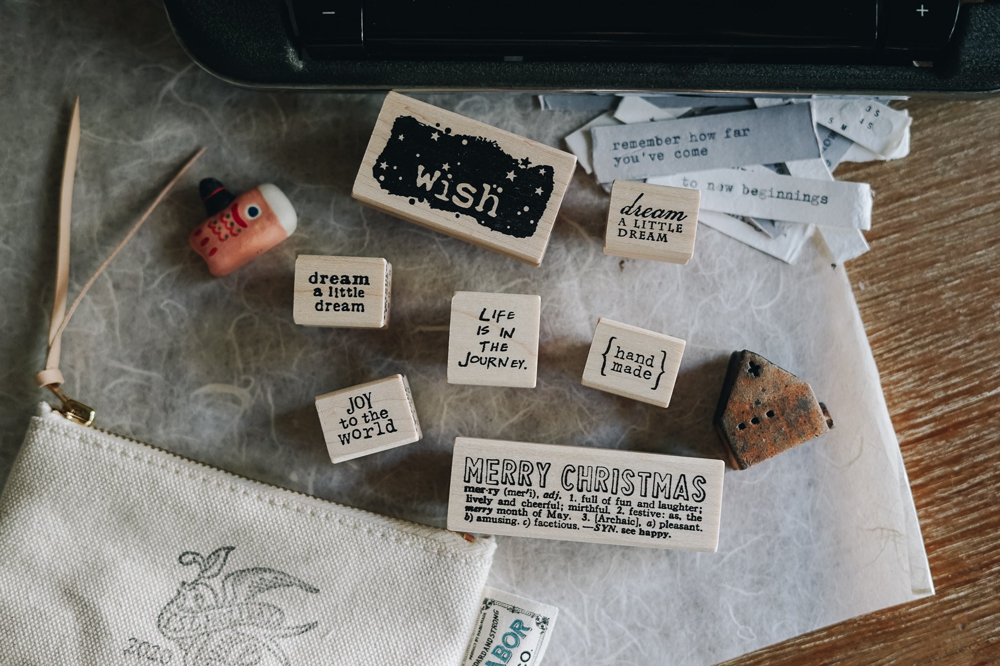Catslife Press Merry Christmas Rubber Stamp - Smidapaper Ikigai Shop