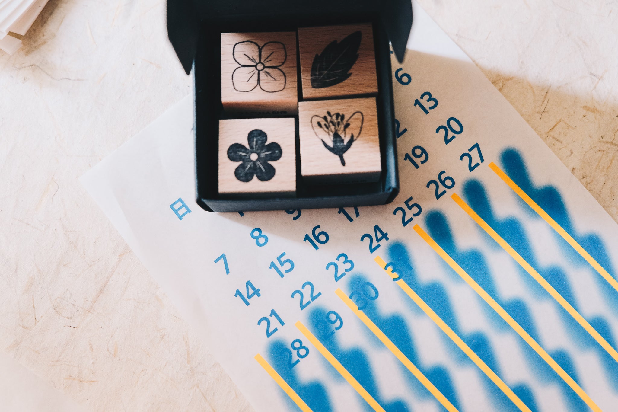 Labiri Flora Rubber Stamp (Set of 4) - Smidapaper Ikigai Shop