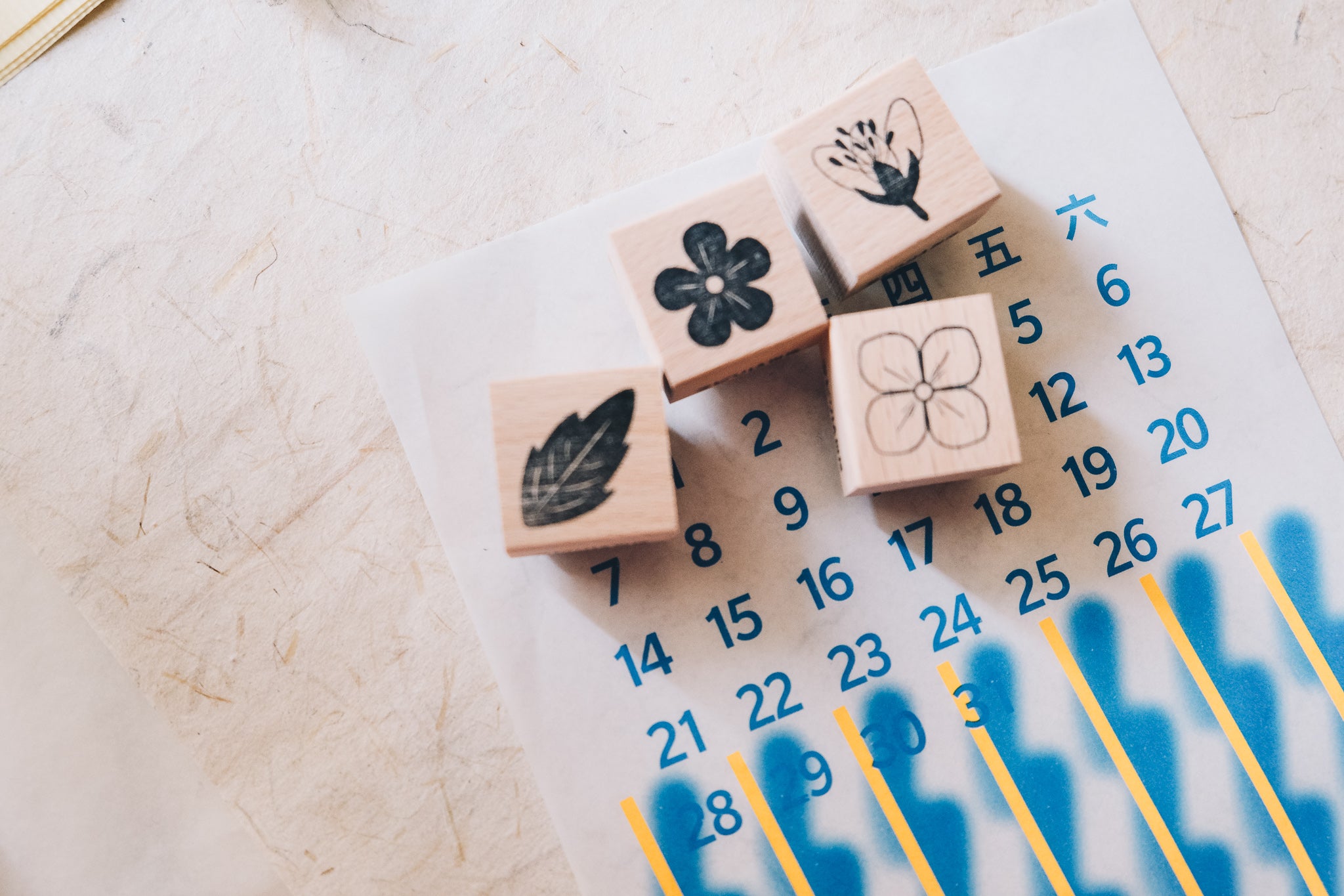 Labiri Flora Rubber Stamp (Set of 4) - Smidapaper Ikigai Shop