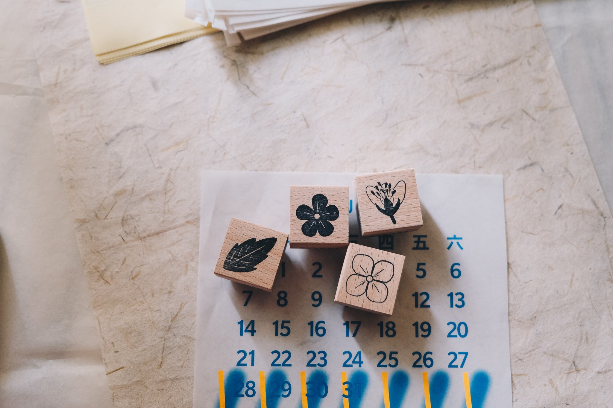 Labiri Flora Rubber Stamp (Set of 4) - Smidapaper Ikigai Shop
