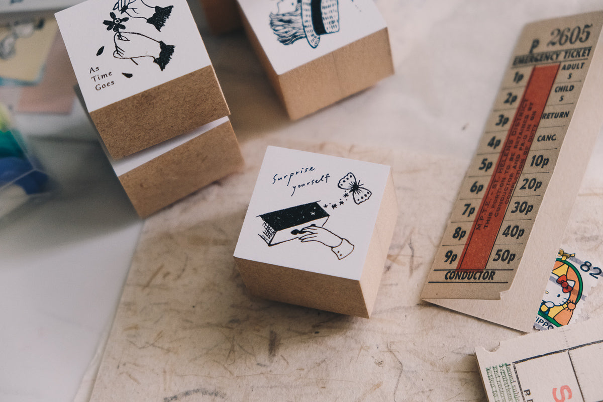 Nico Neco x deguchi Vol. 2 Surprise Yourself Rubber Stamp - Smidapaper Ikigai Shop