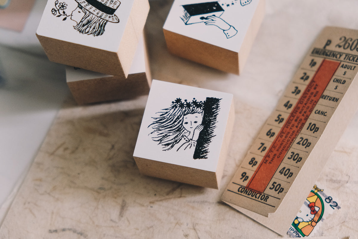 Nico Neco x deguchi Vol. 2 Peek A Boo Rubber Stamp - Smidapaper Ikigai Shop