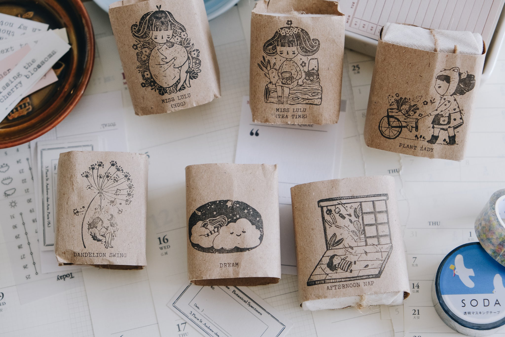 Black Milk Project Rubber Stamp - Plant Lady - Smidapaper Ikigai Shop