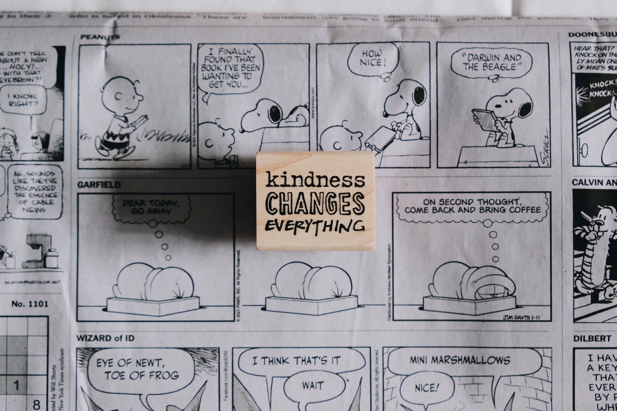 Catslife Press Kindness Changes Everything Rubber Stamp - Smidapaper Ikigai Shop