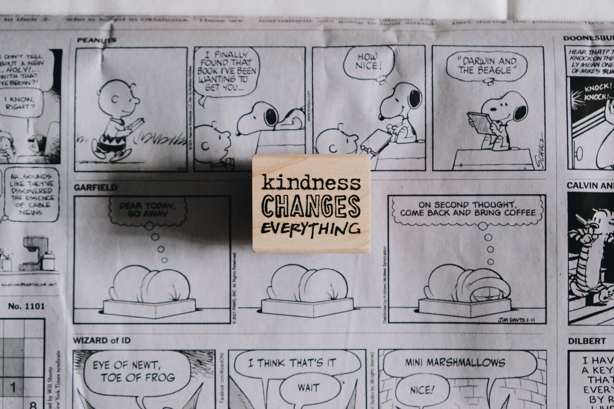 Catslife Press Kindness Changes Everything Rubber Stamp - Smidapaper Ikigai Shop