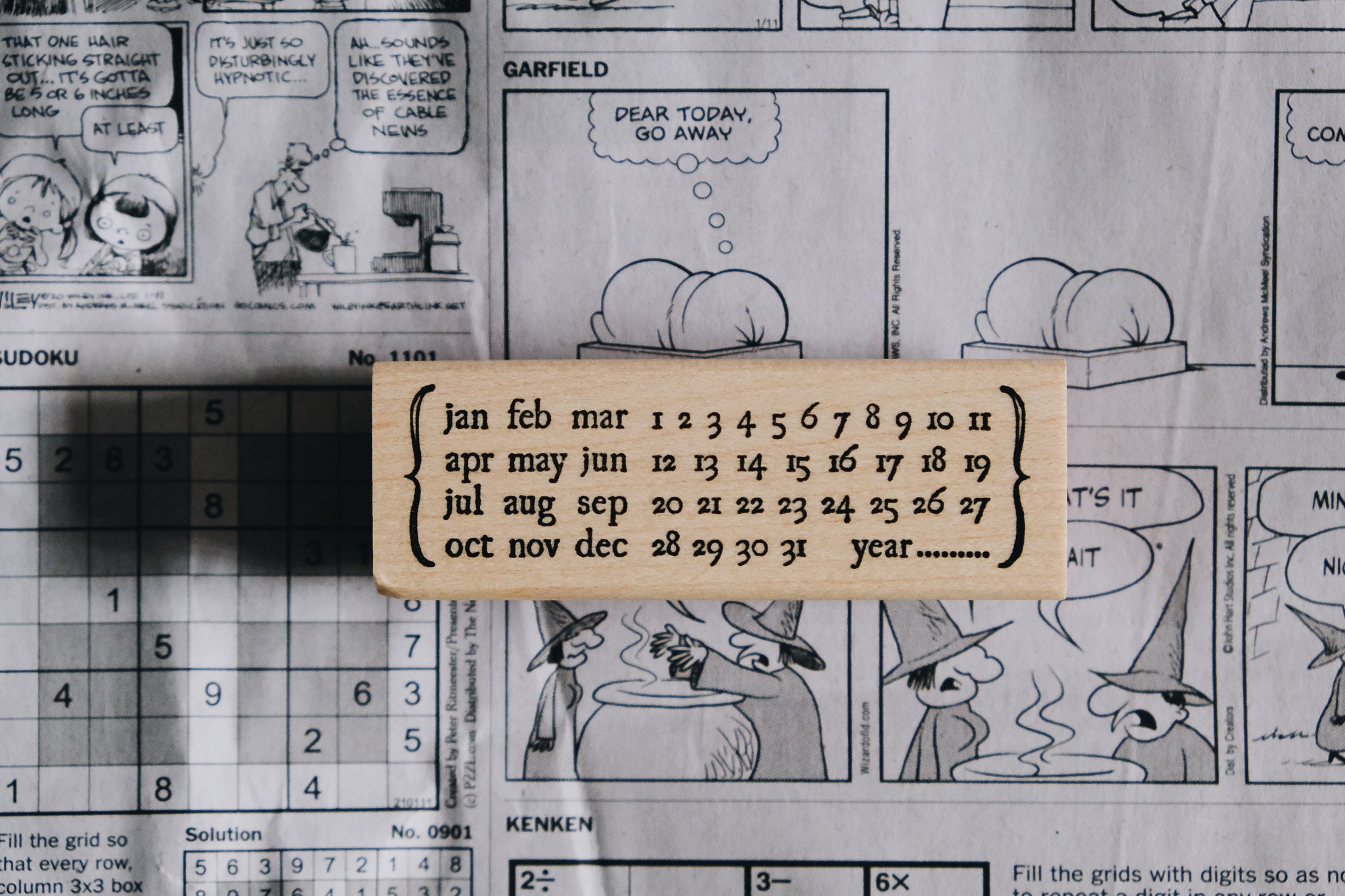 Catslife Press Stylish Calendar Rubber Stamp - Smidapaper Ikigai Shop
