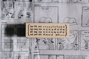Catslife Press Stylish Calendar Rubber Stamp - Smidapaper Ikigai Shop
