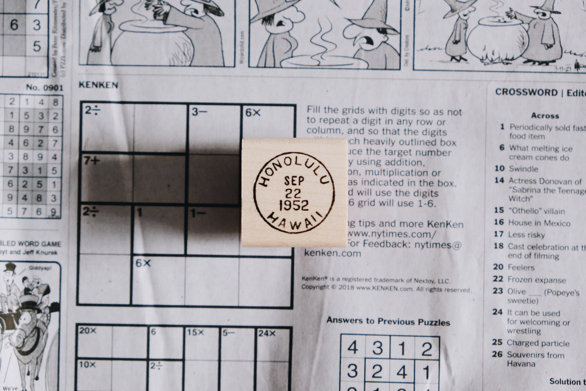 Catslife Press Honolulu Postmark Rubber Stamp - Smidapaper Ikigai Shop