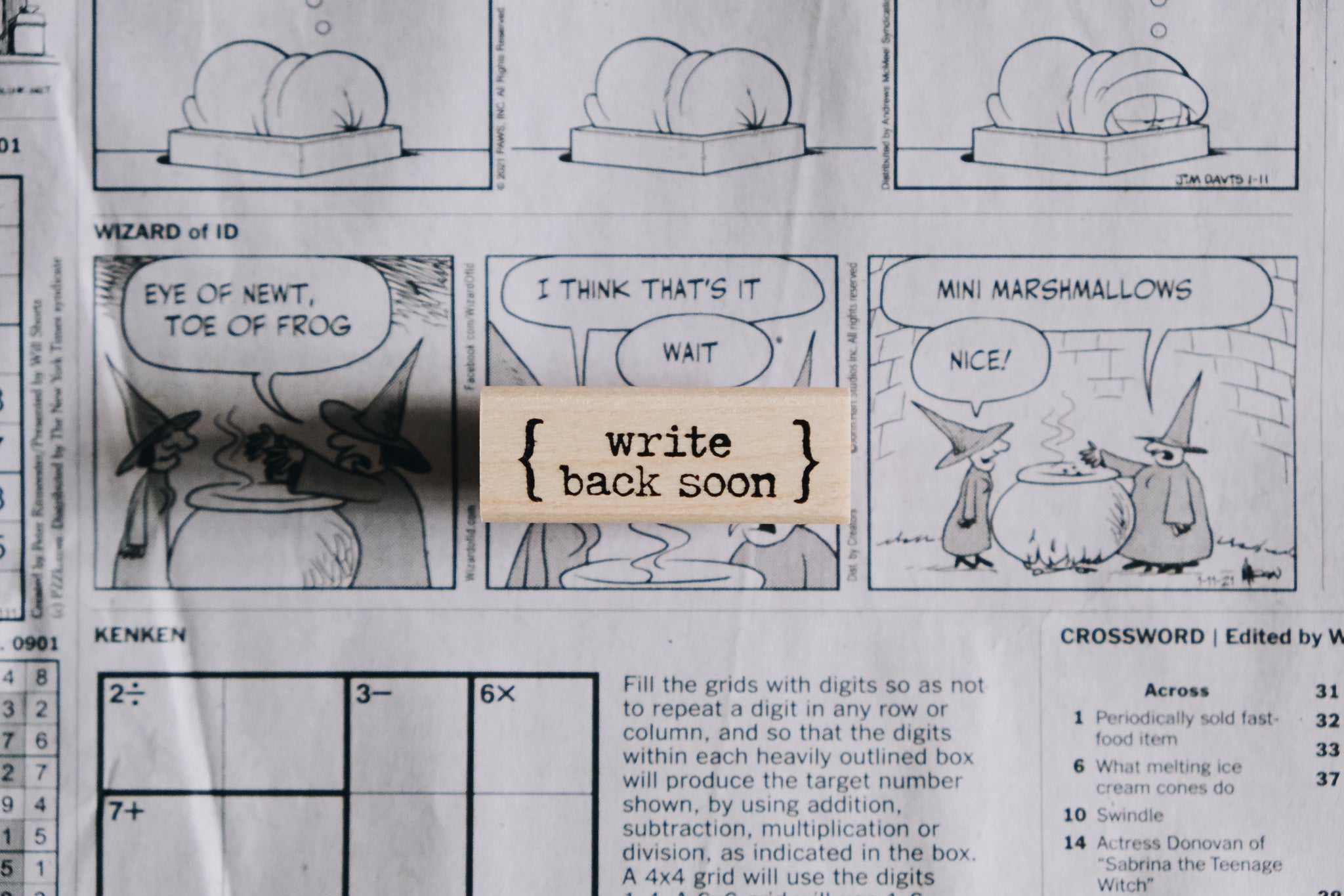 Catslife Press Write Back Soon Rubber Stamp - Smidapaper Ikigai Shop