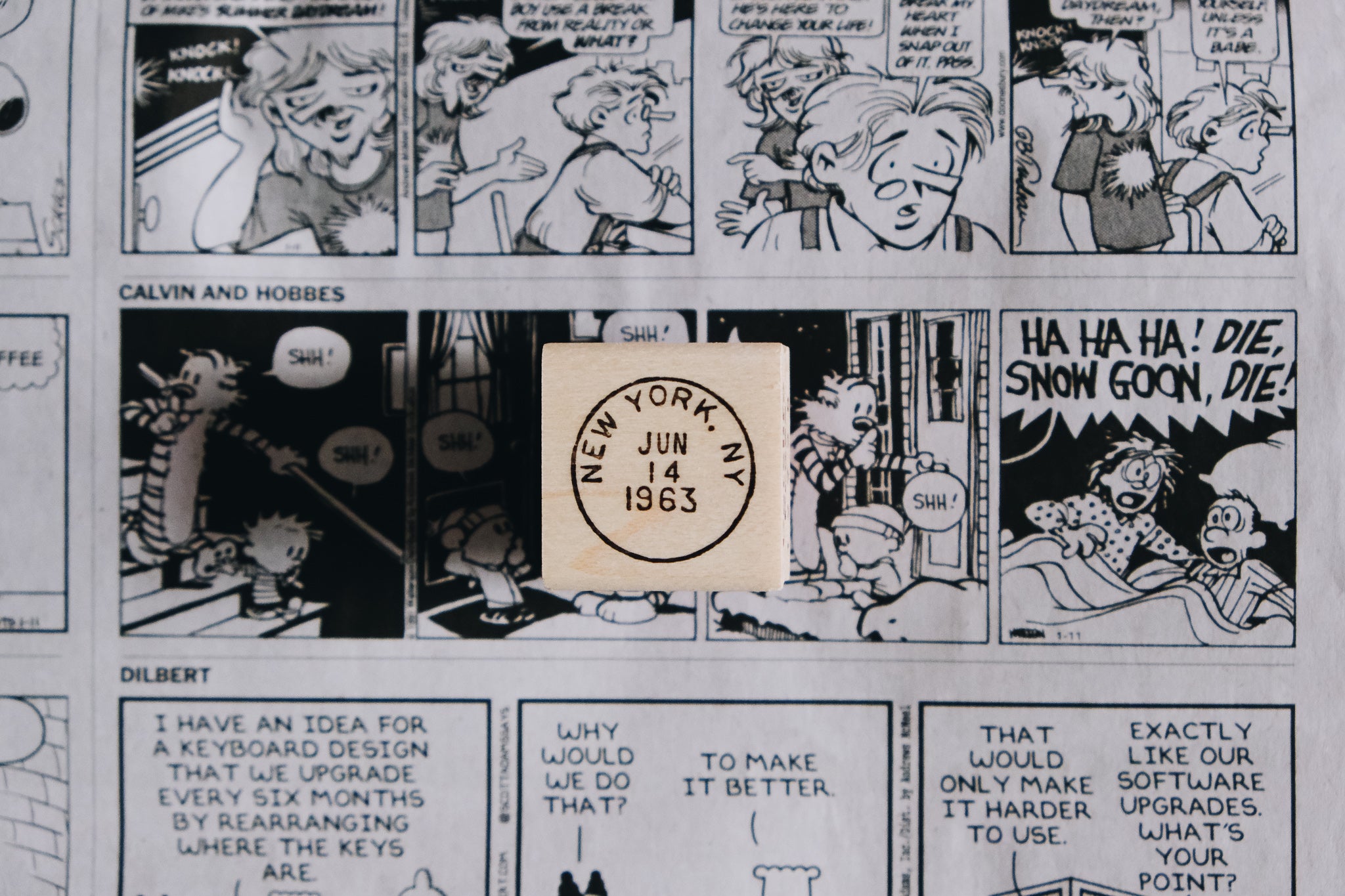 Catslife Press New York Postmark Rubber Stamp - Smidapaper Ikigai Shop