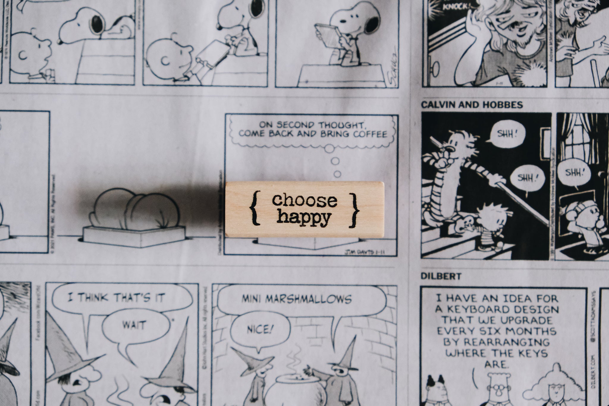 Catslife Press Choose Happy Rubber Stamp - Smidapaper Ikigai Shop
