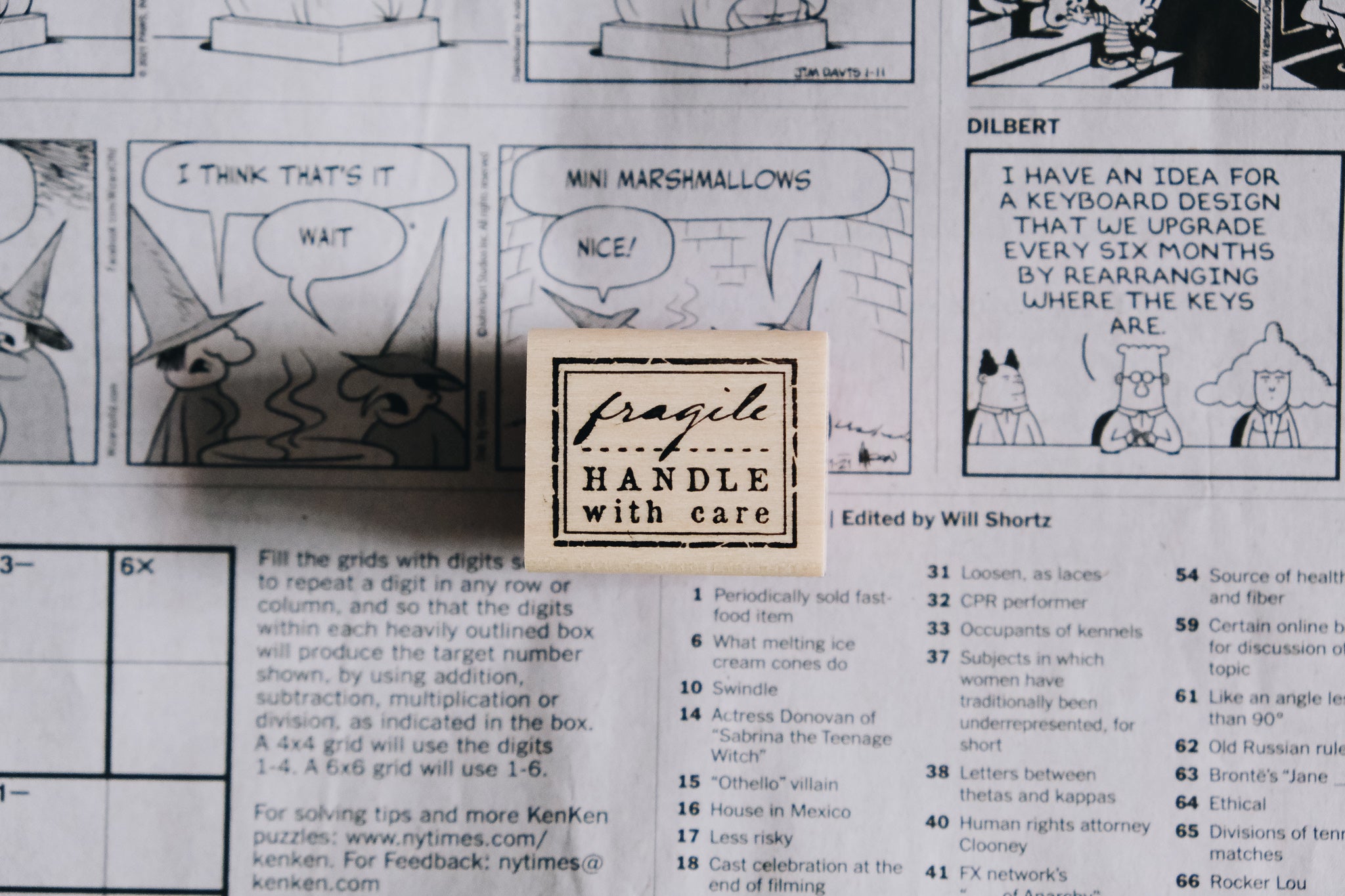 Catslife Press Fragile Label Rubber Stamp - Smidapaper Ikigai Shop