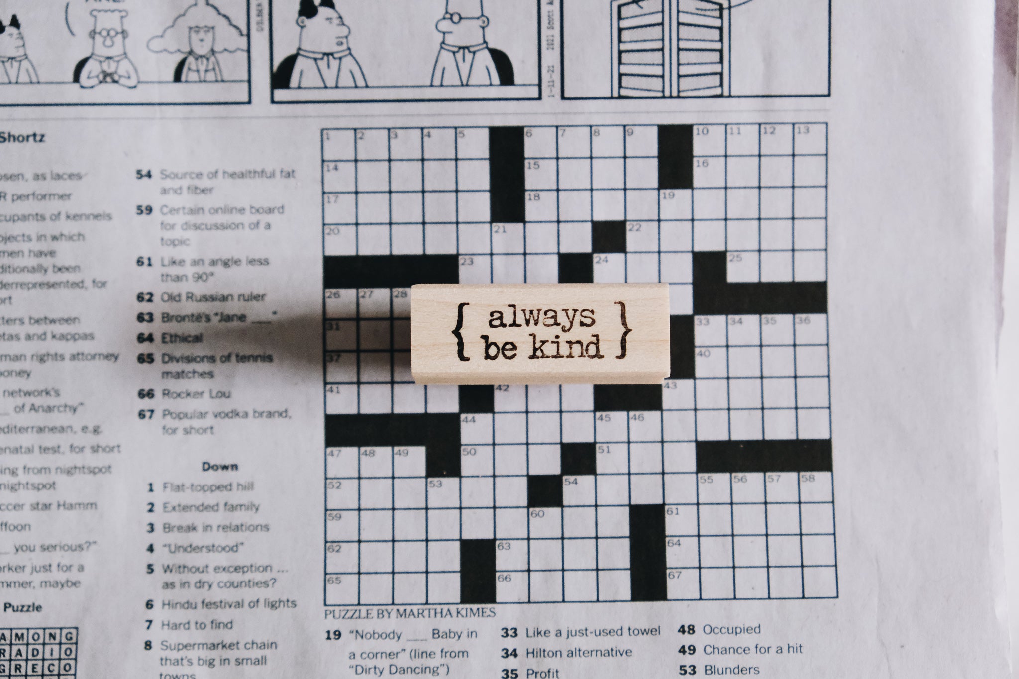 Catslife Press Always Be Kind Rubber Stamp - Smidapaper Ikigai Shop