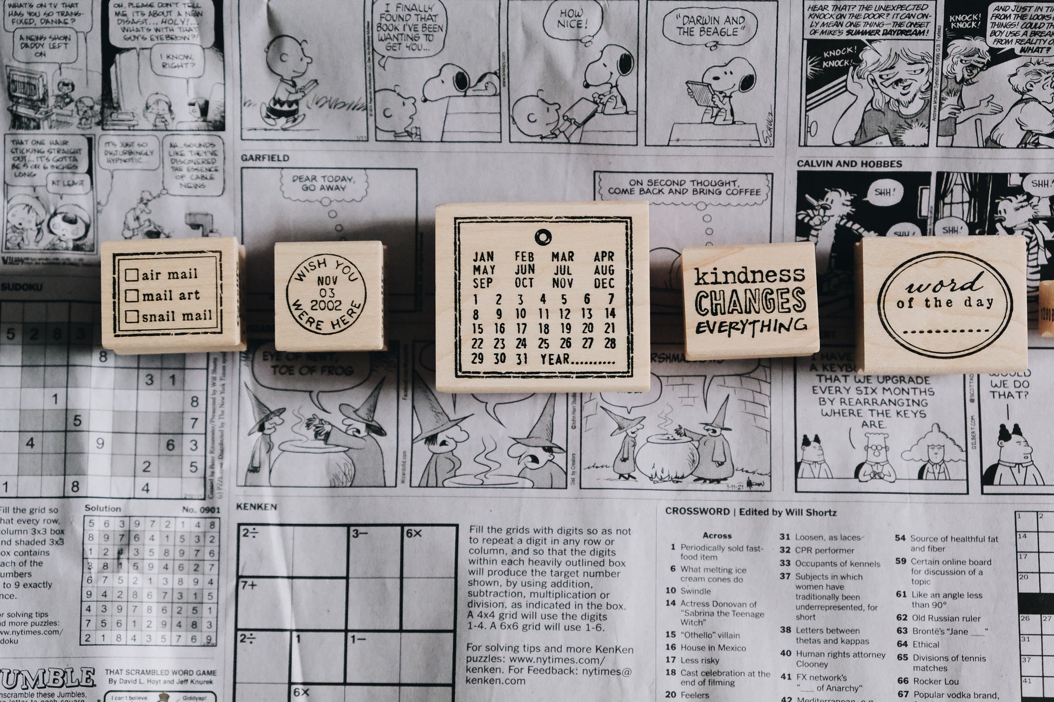 Catslife Press Tag Calendar Rubber Stamp - Smidapaper Ikigai Shop