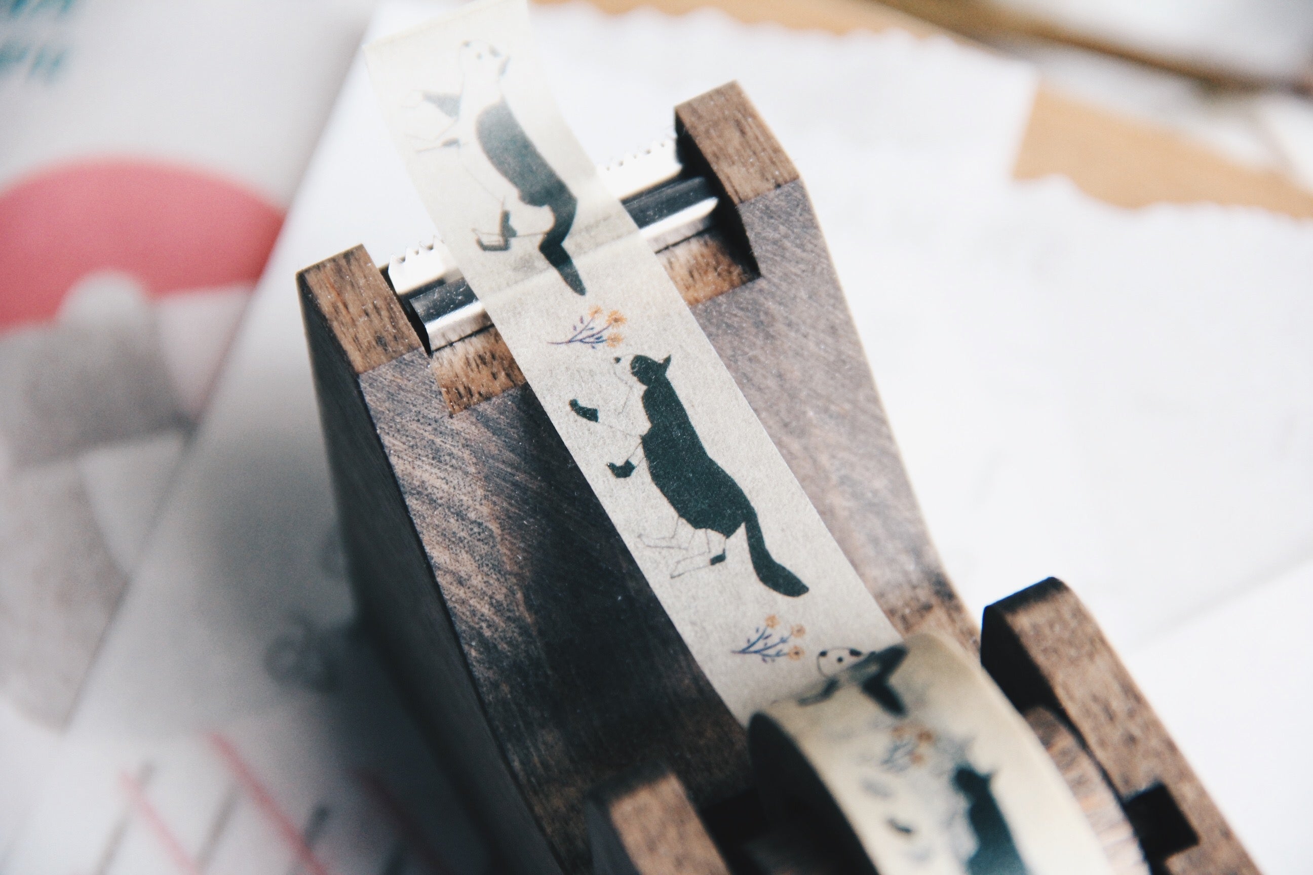 Nico Neco x omoriyuko Fine Japanese Art Washi Tape- Neco - Smidapaper Ikigai Shop