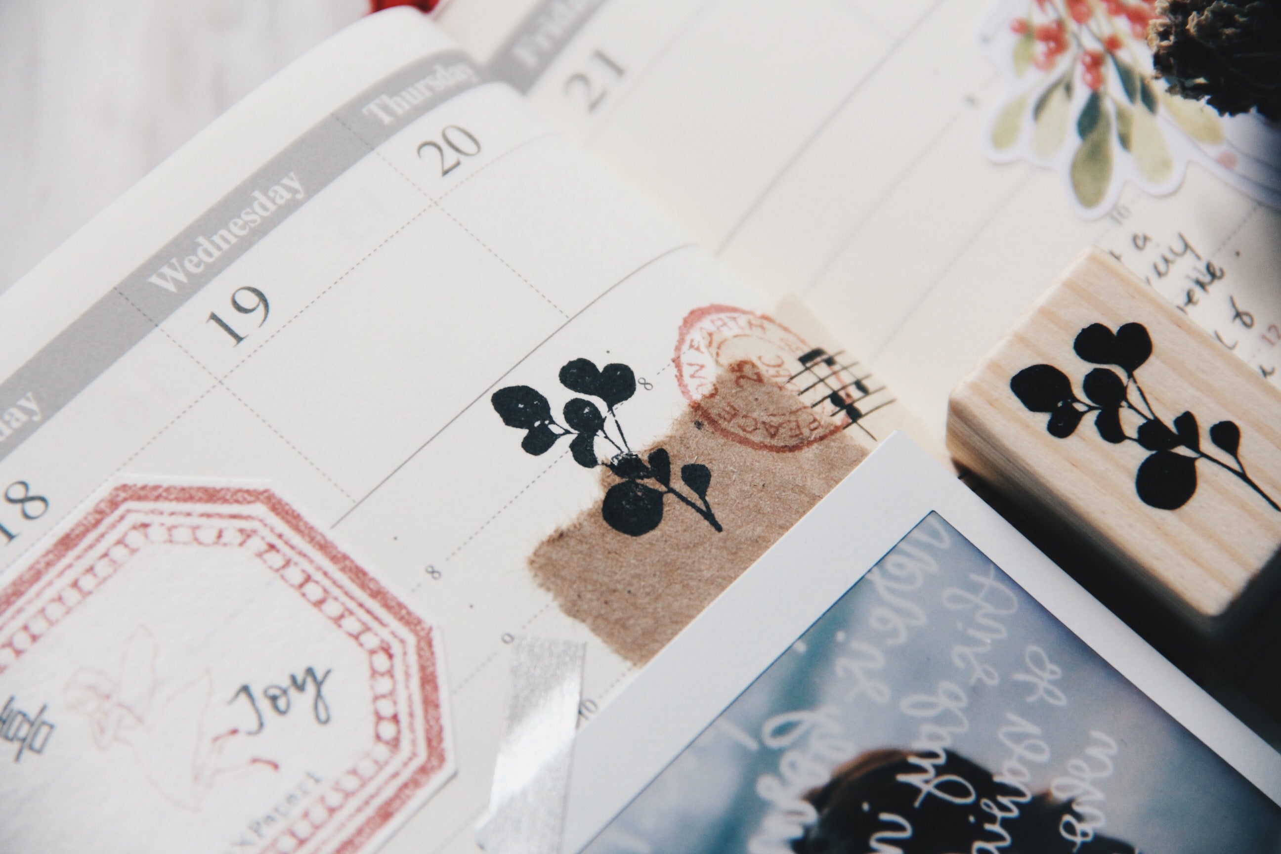 Oola Mini Eucalyptus Rubber Stamp - Smidapaper Ikigai Shop