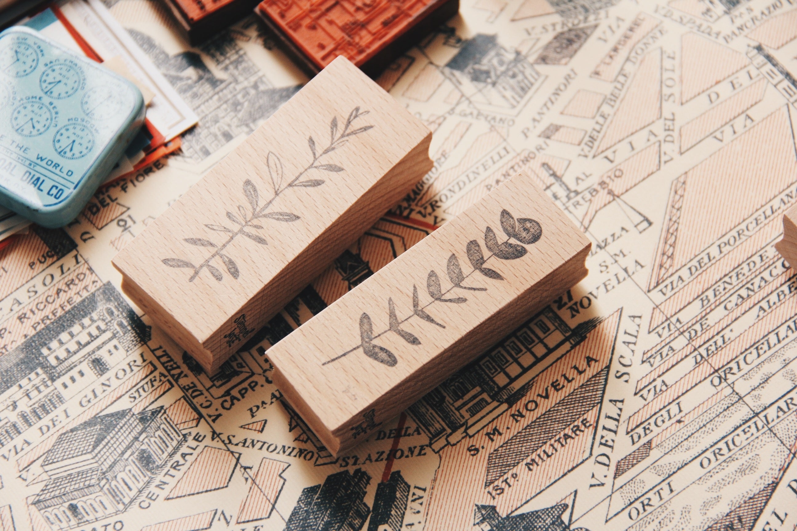 Stempel Jazz Eucalyptus IV Rubber Stamp - Smidapaper Ikigai Shop