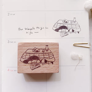 msbulat Slow Down: Enjoy Simplicity Rubber Stamp - Smidapaper Ikigai Shop