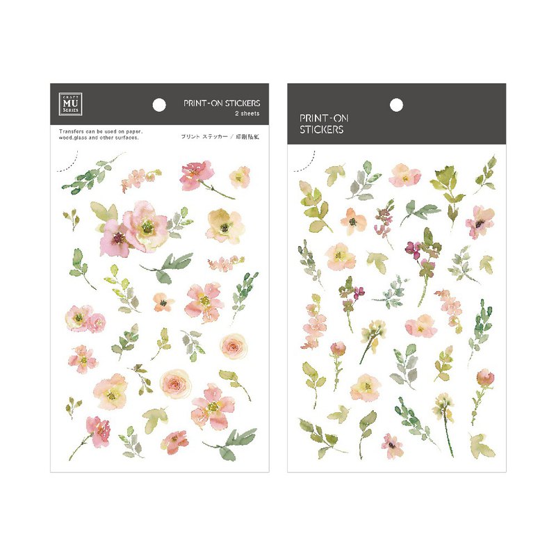 MU Print-On Stickers-092 Flower Field - Smidapaper Ikigai Shop