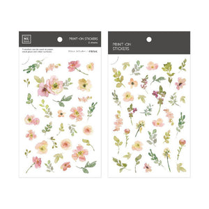 MU Print-On Stickers-092 Flower Field - Smidapaper Ikigai Shop