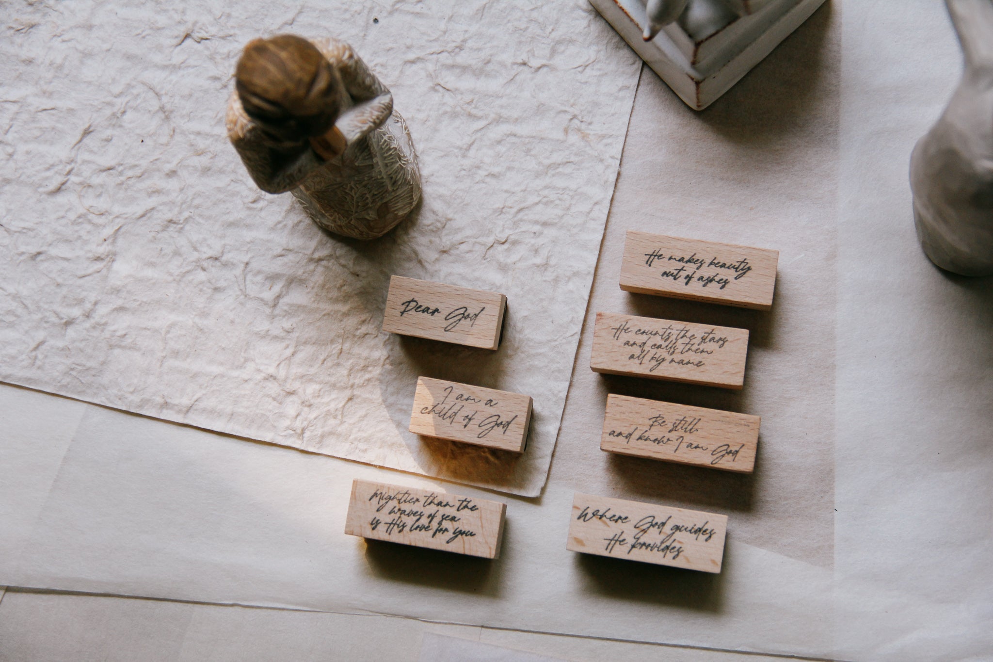 Black Milk Project-Dear God: Be Still and Know Rubber Stamp - Smidapaper Ikigai Shop