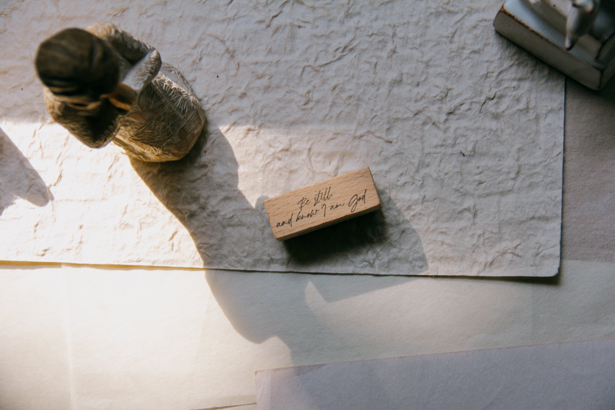 Black Milk Project-Dear God: Be Still and Know Rubber Stamp - Smidapaper Ikigai Shop