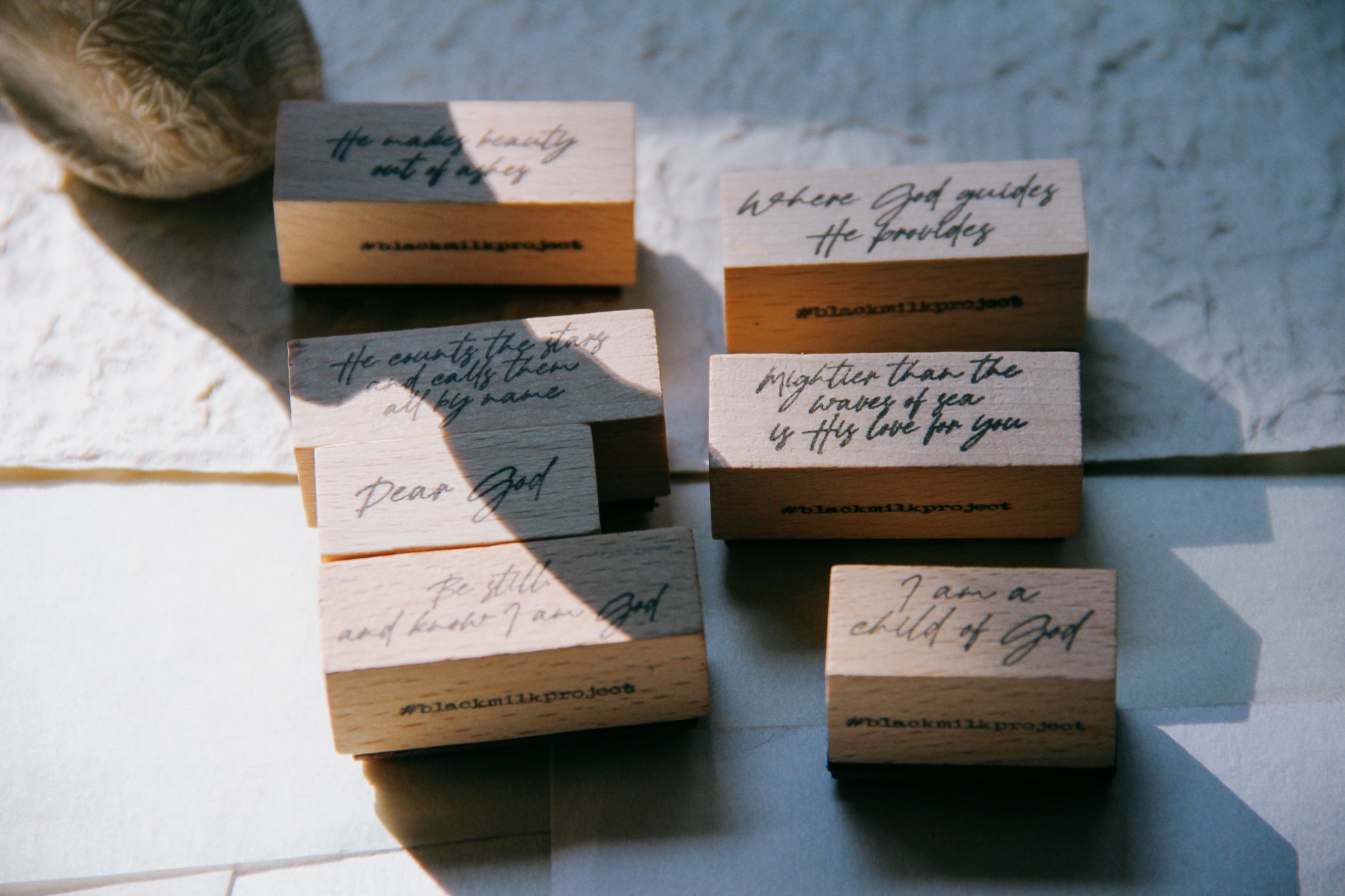 Black Milk Project-Dear God: Be Still and Know Rubber Stamp - Smidapaper Ikigai Shop