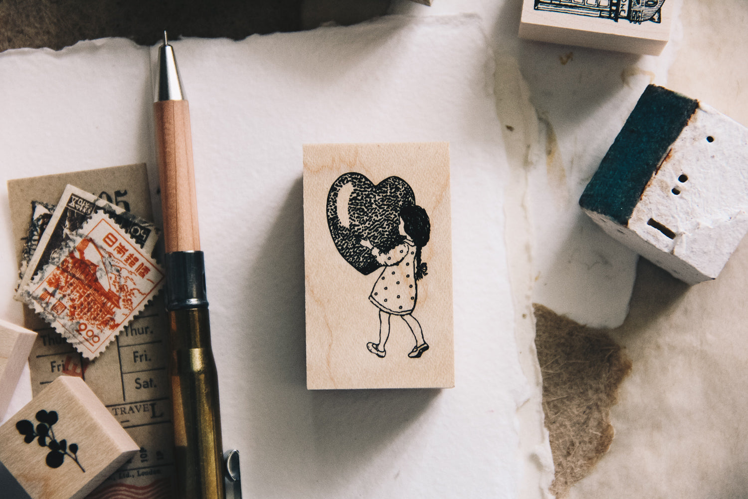 Girl with Heart - Smidapaper Ikigai Shop