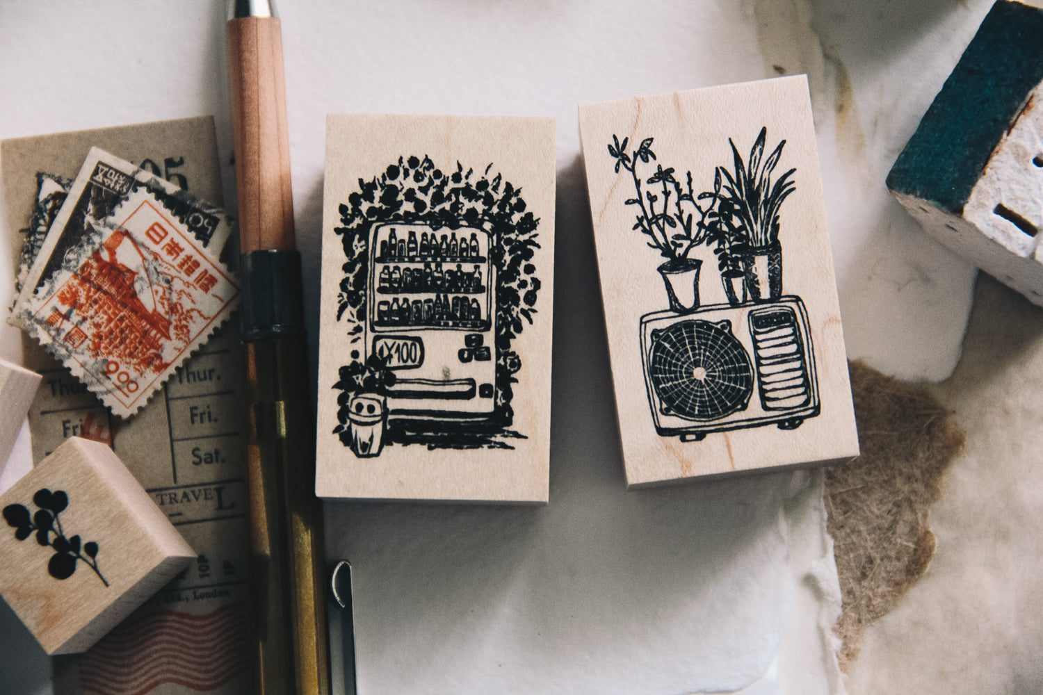 Vending Machine Rubber Stamp - Smidapaper Ikigai Shop