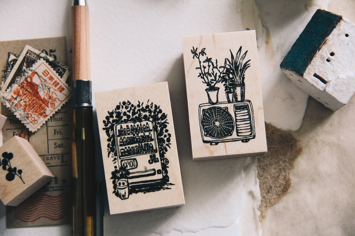 Air Con Rubber Stamp - Smidapaper Ikigai Shop