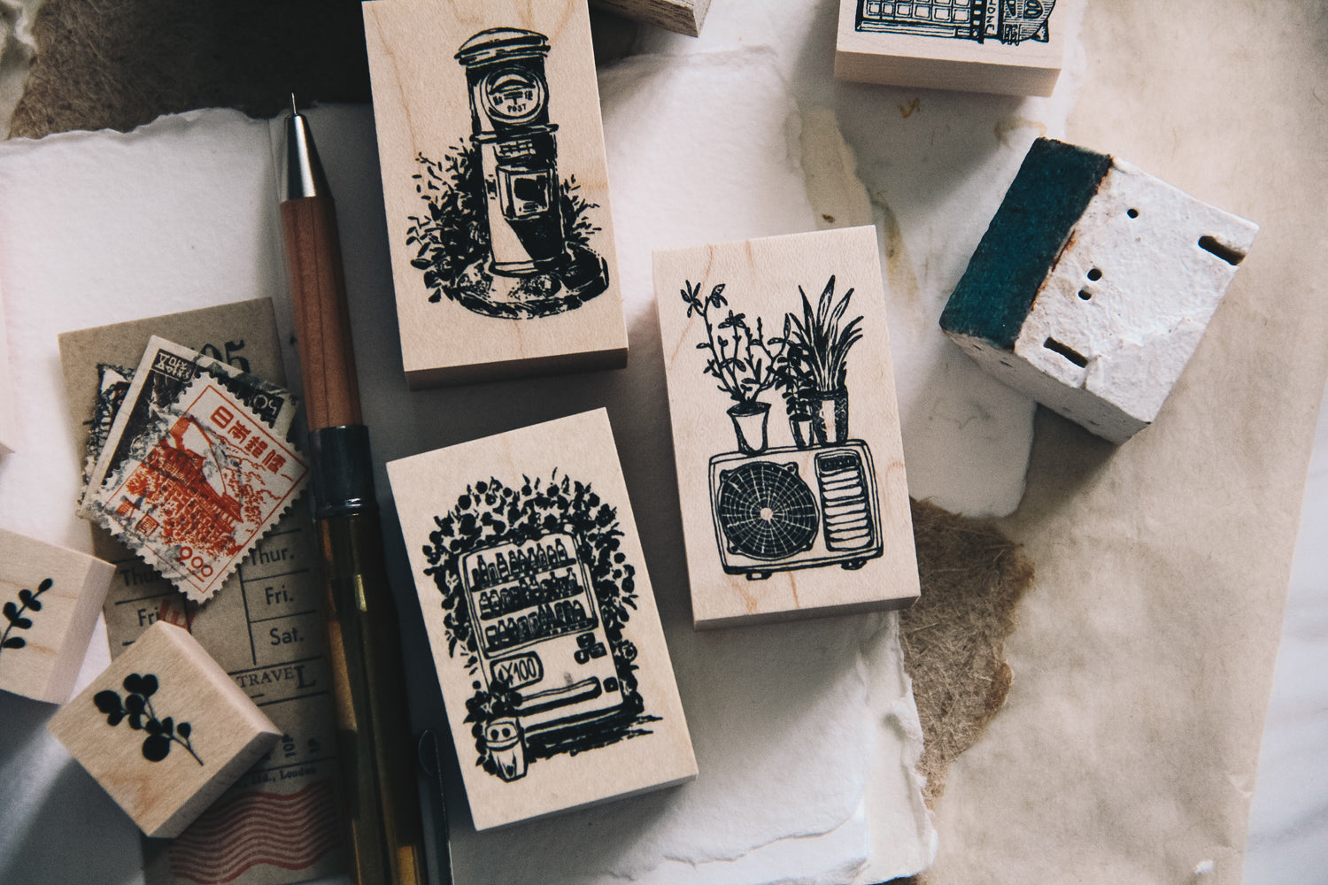 Air Con Rubber Stamp - Smidapaper Ikigai Shop