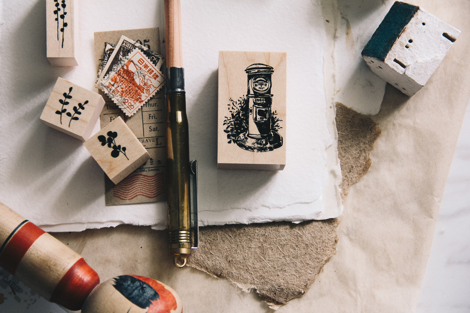 Post Box Rubber Stamp - Smidapaper Ikigai Shop