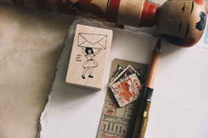 Girl with Envelope - Smidapaper Ikigai Shop