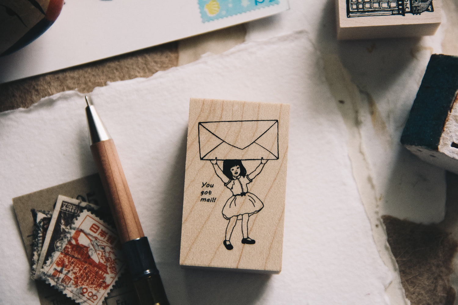 Girl with Envelope - Smidapaper Ikigai Shop