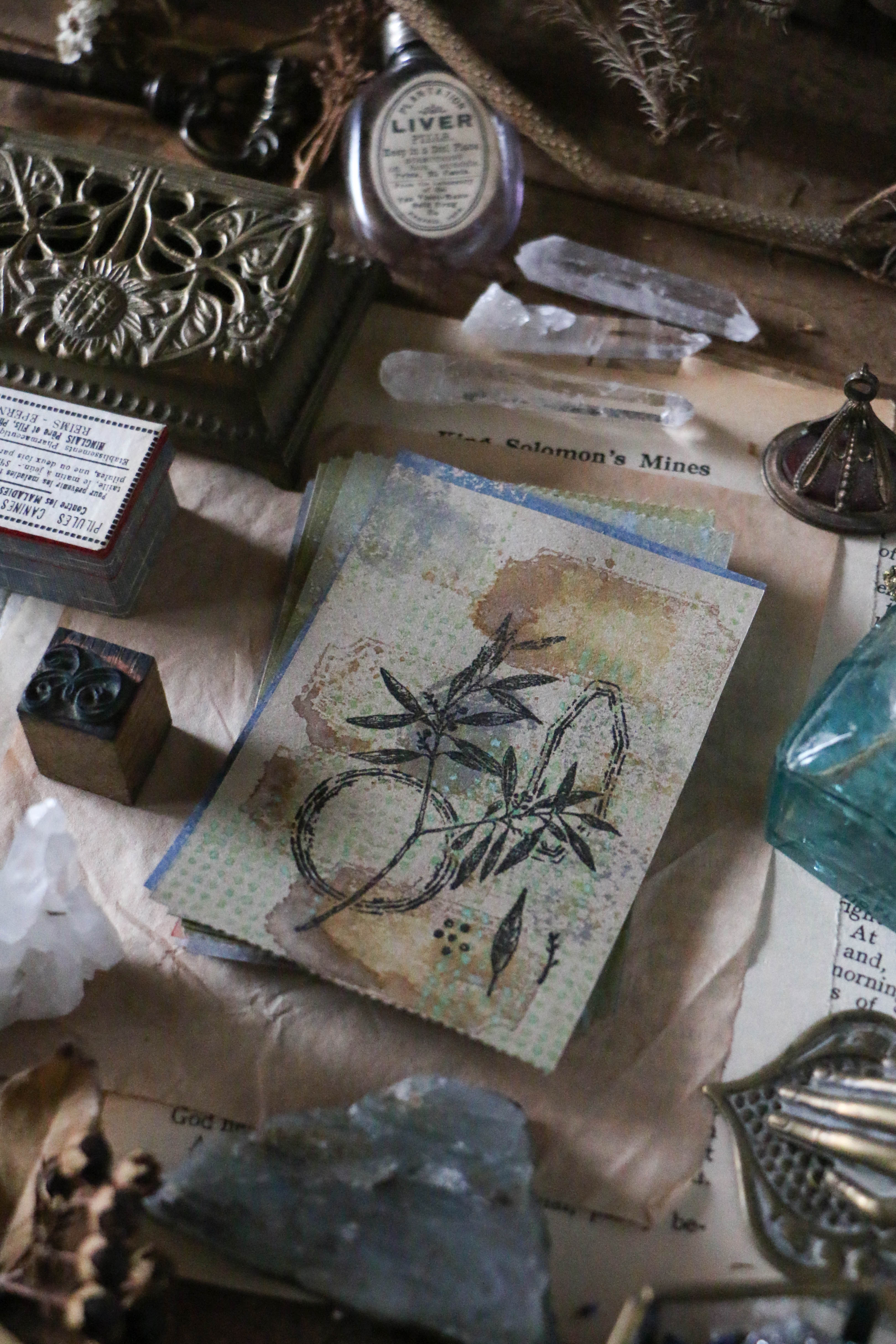 Dried Flower Stamp Set D - Smidapaper Ikigai Shop