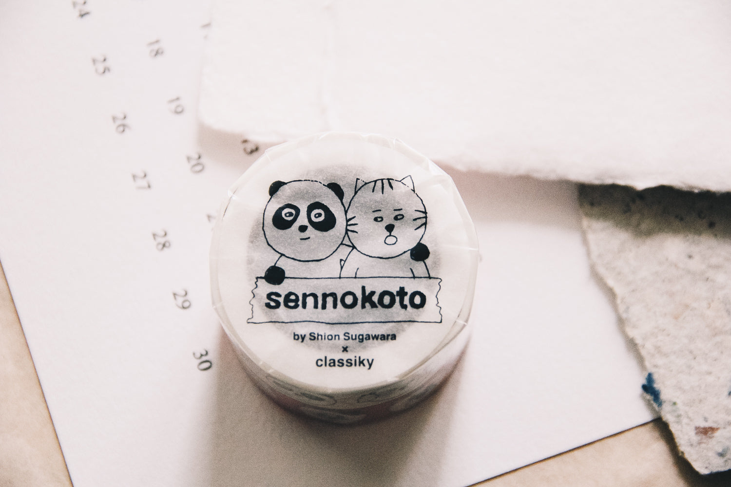 Sennokoto Random Washi Tape White - Smidapaper Ikigai Shop