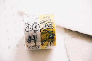 Sennokoto Random Washi Tape Set (white/yellow) - Smidapaper Ikigai Shop