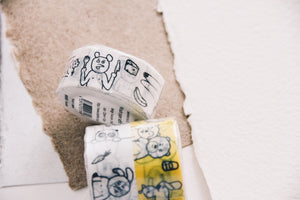 Sennokoto Random Washi Tape White - Smidapaper Ikigai Shop