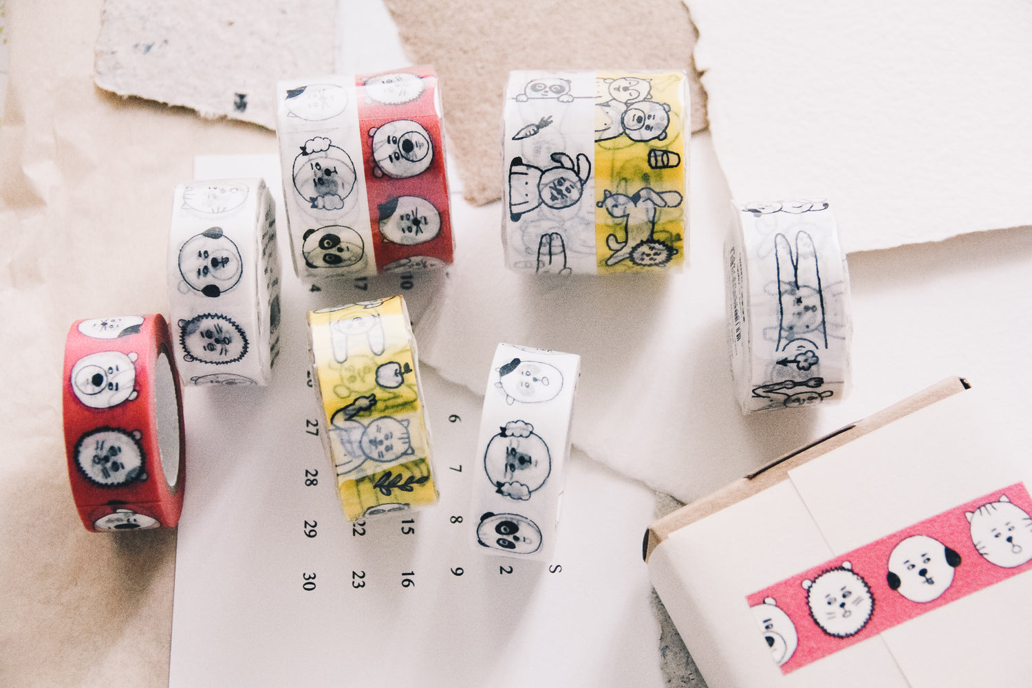 Sennokoto Random Washi Tape White - Smidapaper Ikigai Shop