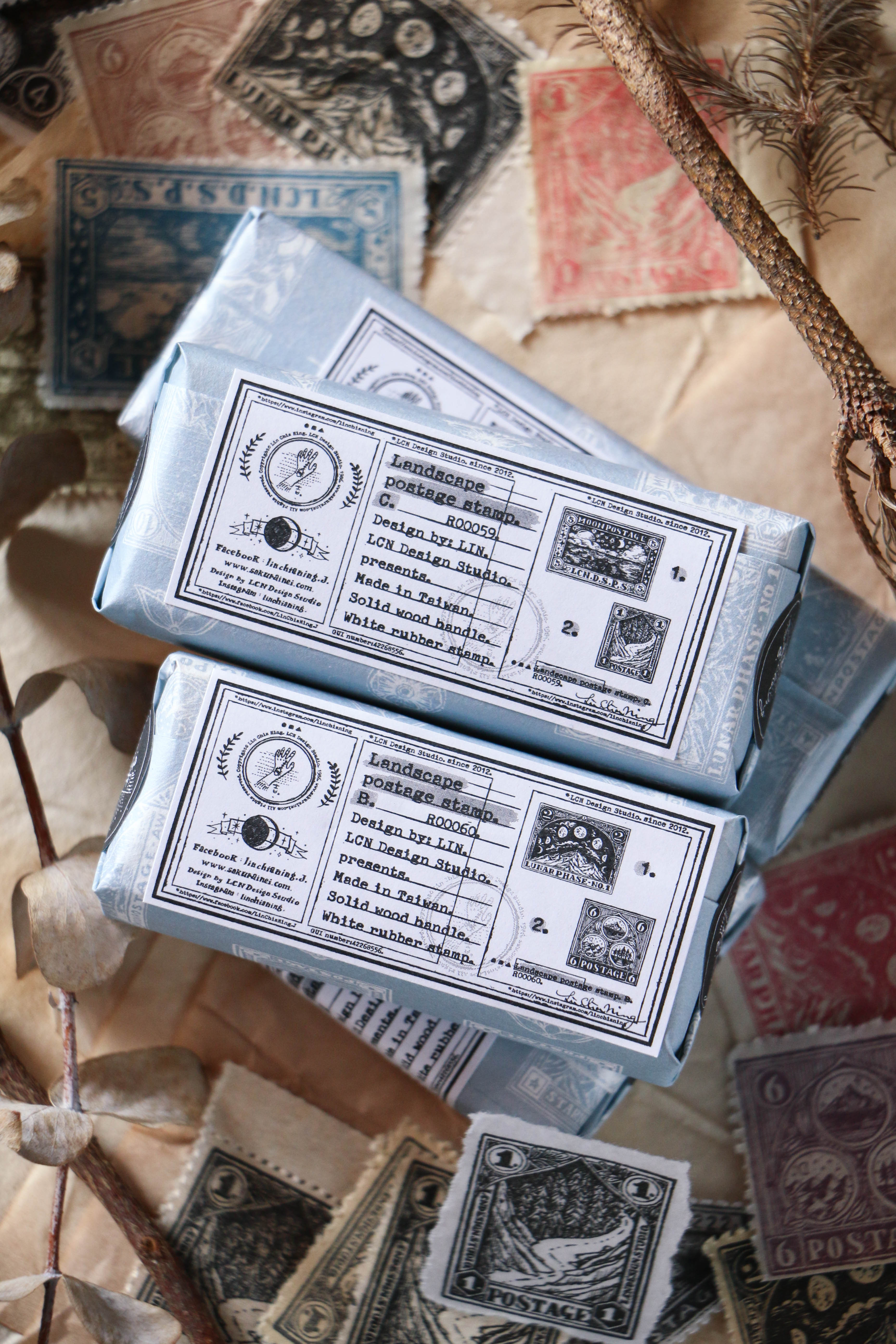 Landscape Postage Stamp Set B - Smidapaper Ikigai Shop