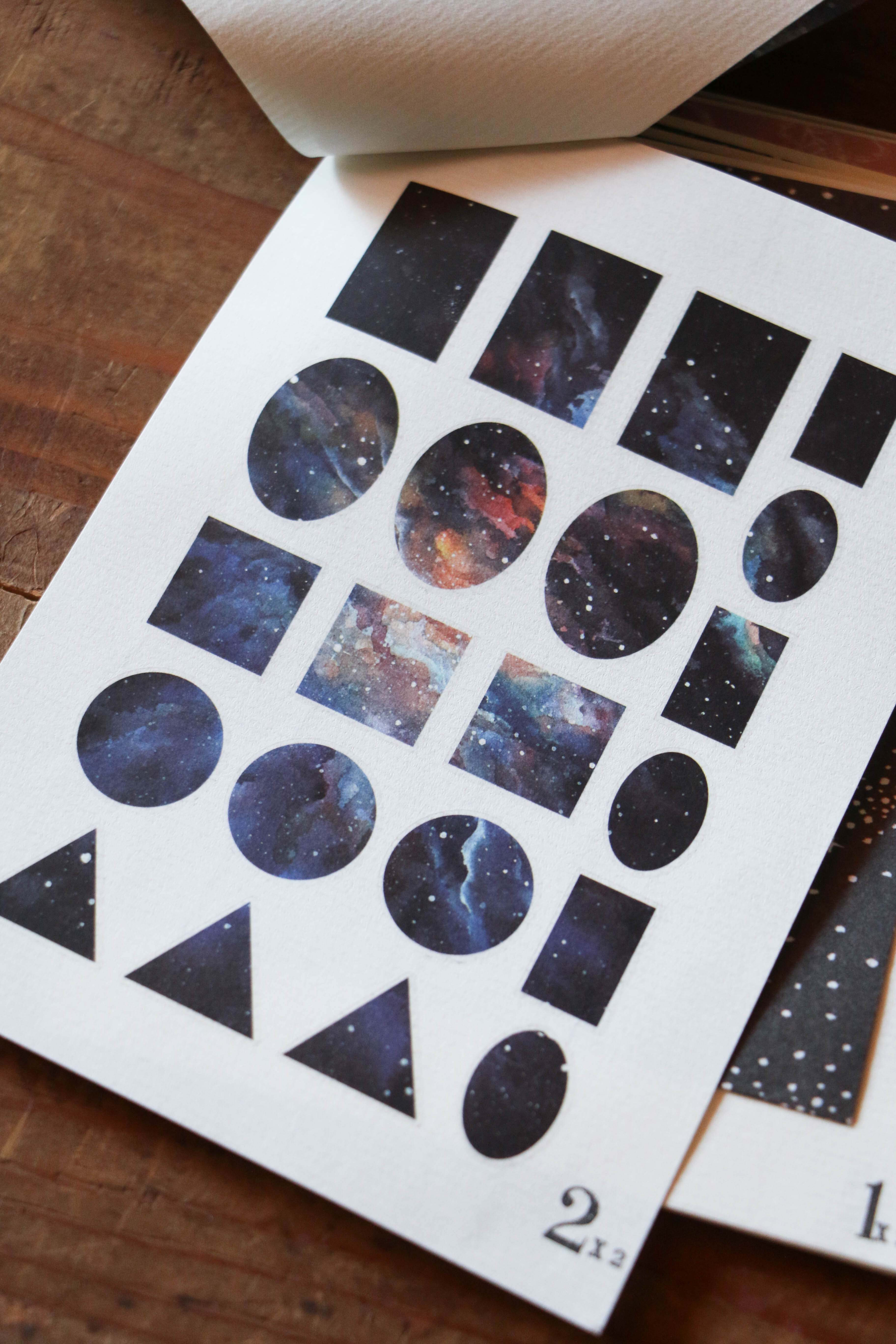 Print-On Stickers: Purple Cosmos - Smidapaper Ikigai Shop