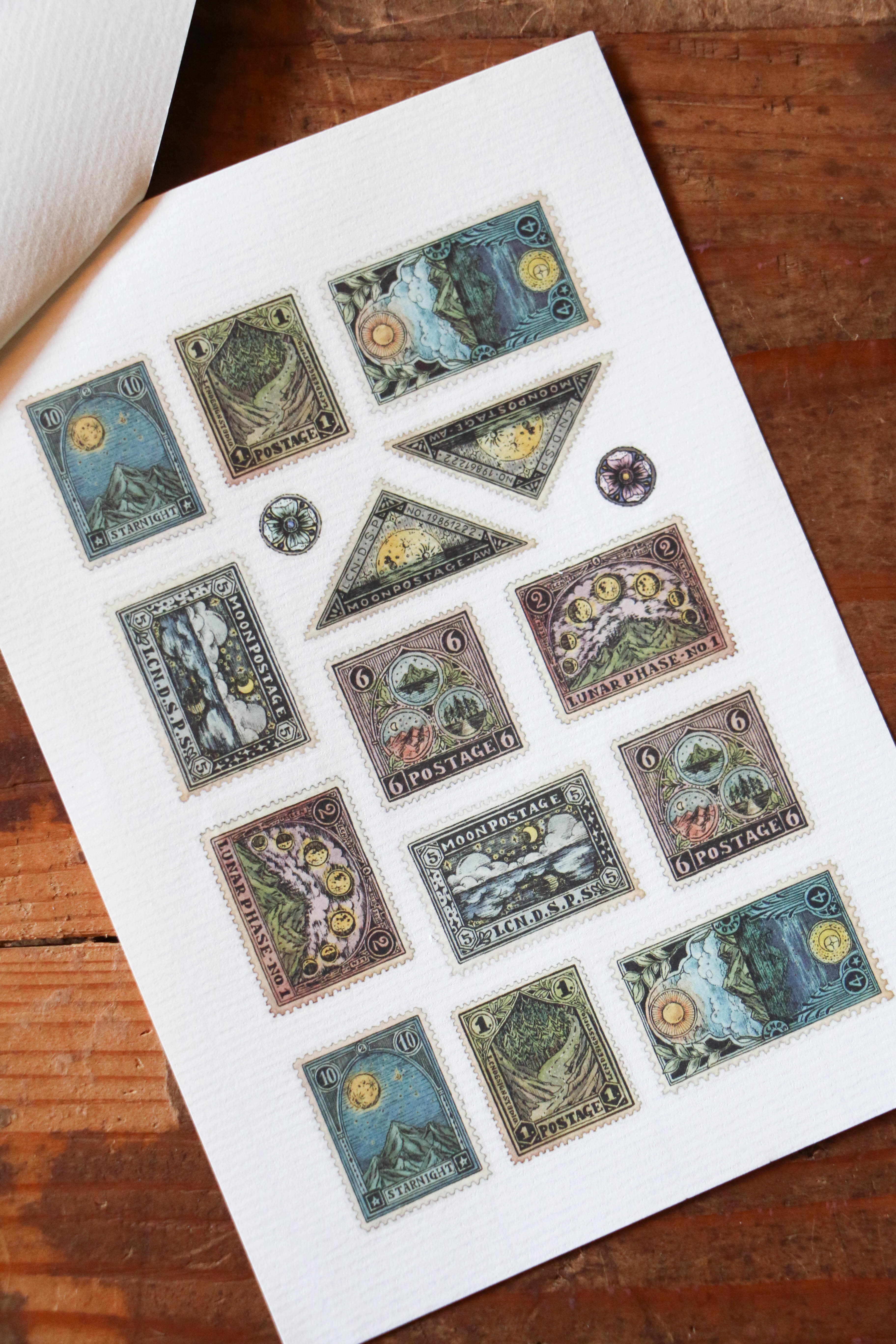 Print-On Stickers: Postage Stamp - Smidapaper Ikigai Shop