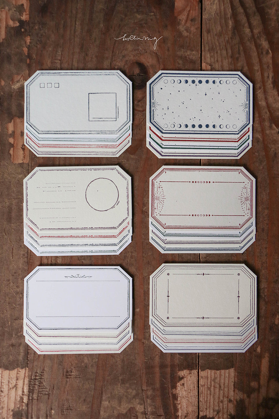 Letterpress Vintage Tag Set B (Labels) - Smidapaper Ikigai Shop