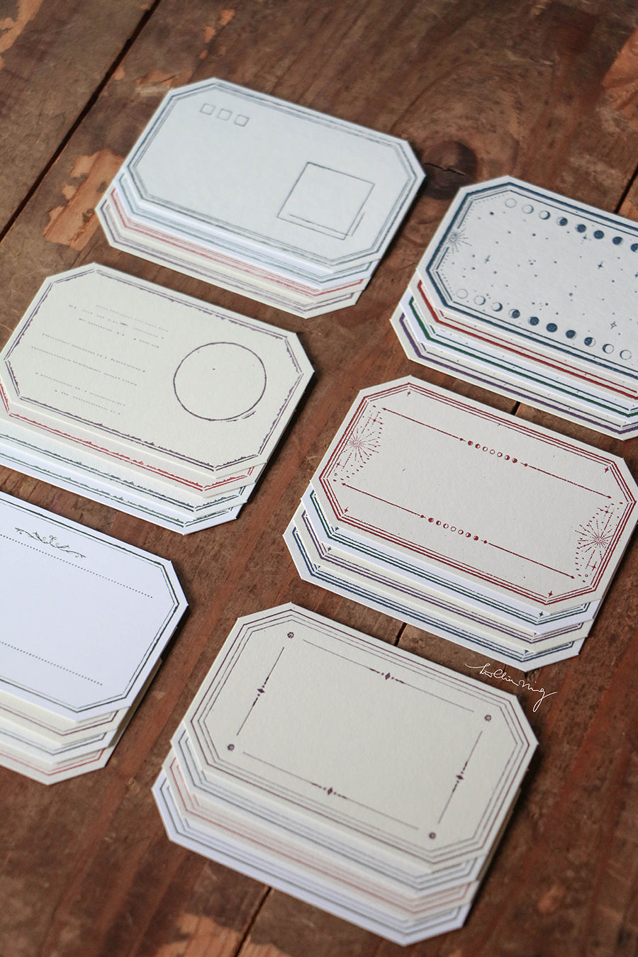 Letterpress Vintage Tag Set B (Labels) - Smidapaper Ikigai Shop