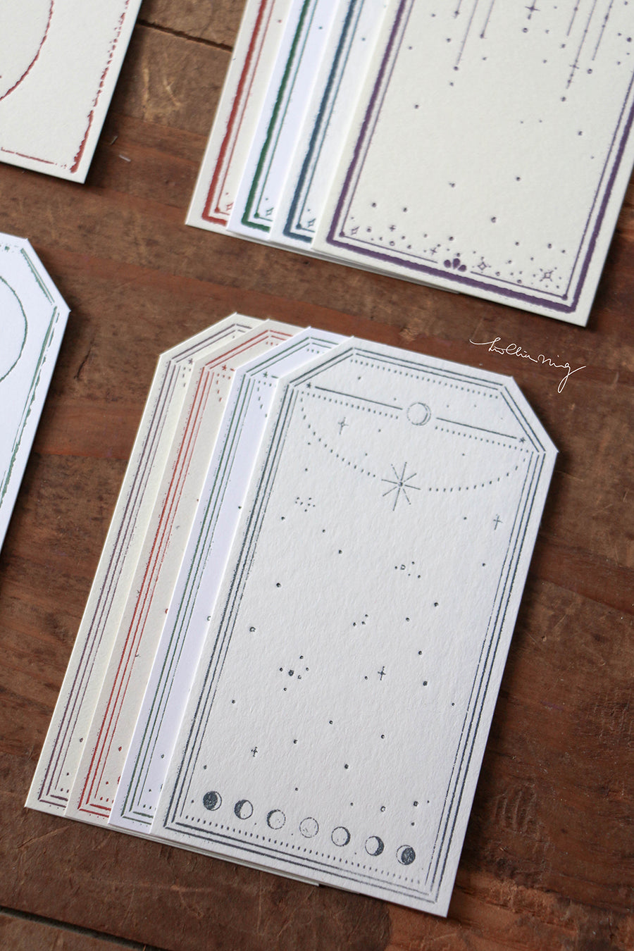 Letterpress Vintage Tag Set A (Tags) - Smidapaper Ikigai Shop