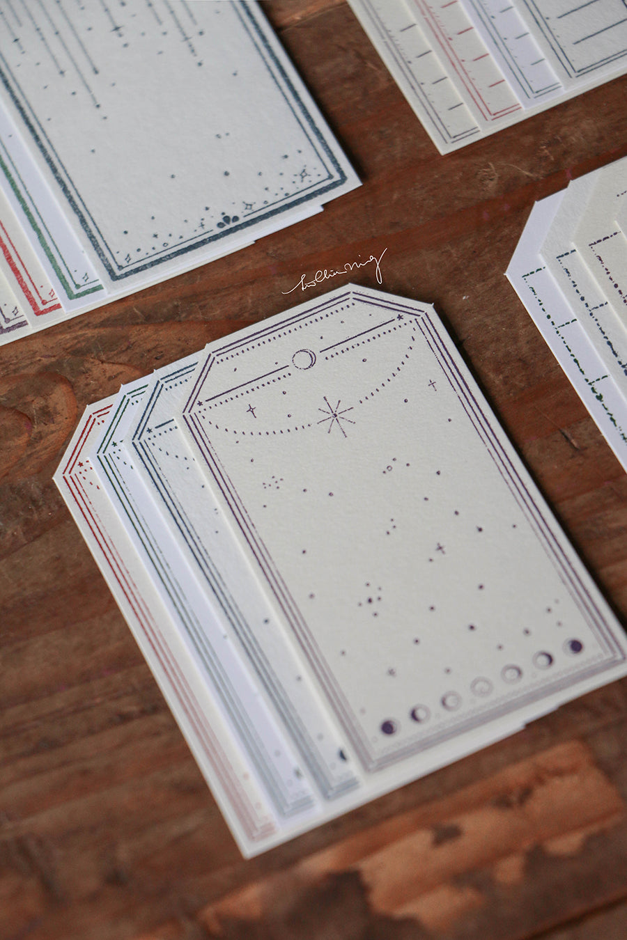 Letterpress Vintage Tag Set A (Tags) - Smidapaper Ikigai Shop
